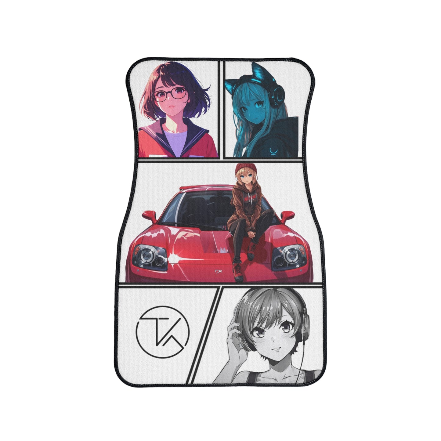 Teku Lab Car Mat featuring Kaori, Rin, Yuki & Izumi