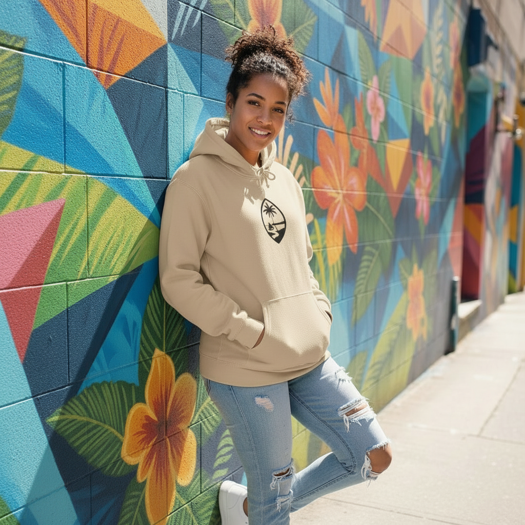 Beige Guam Seal hoodie