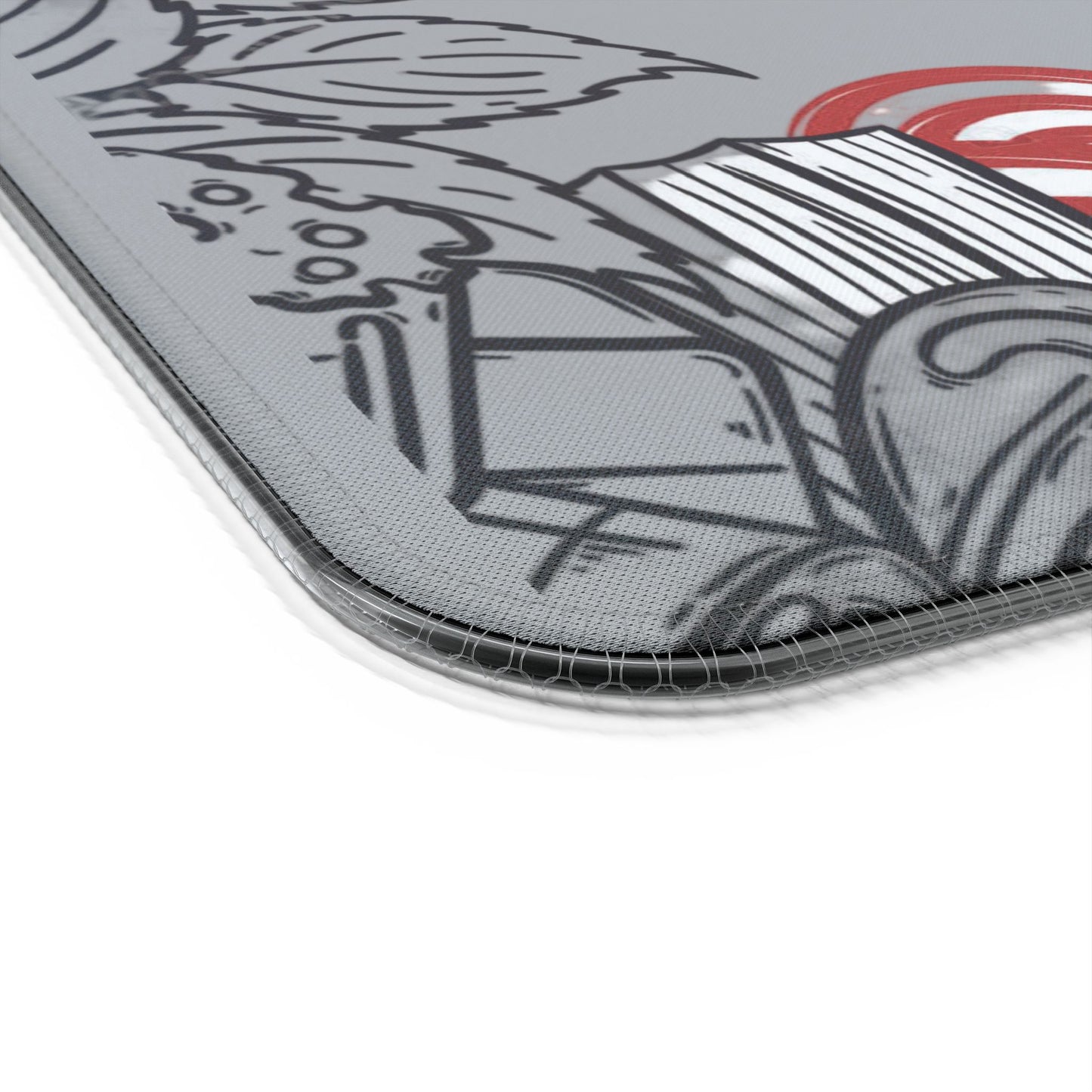 RGB Gaming Desk Mat with Sushi and Floral Design