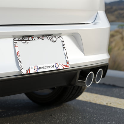 LONELY MUCH? Cat License Plate Frame