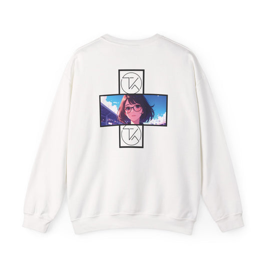 White Kaori Crew Neck Sweater