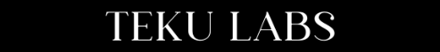 TEKU LABS logo in white text on a black background